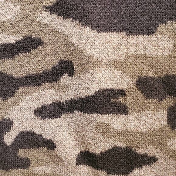 RACHEL Zoe Long Sleeve Camo Open Front Cardigan Oversized Sweater Size Medium - Picture 7 of 8